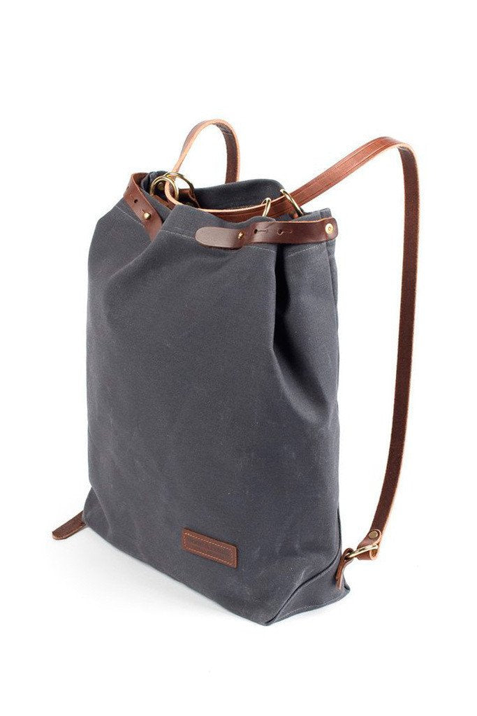 Waxed Canvas and Leather Backpack