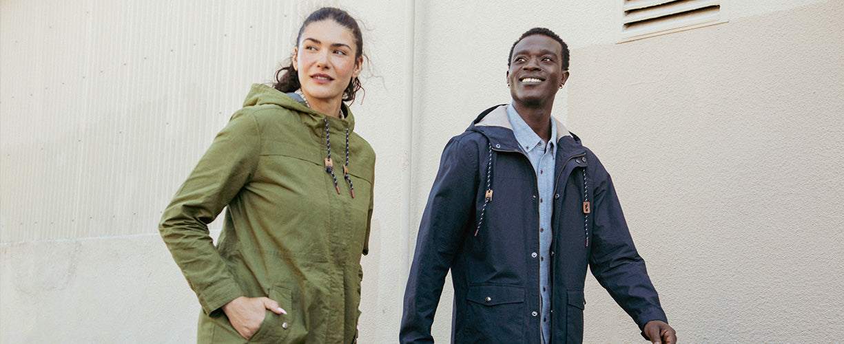 Men's and women's waxed canvas outerwear