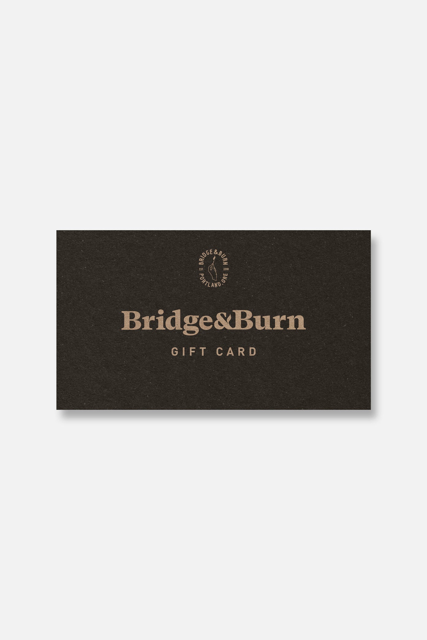 A sleek black rectangular Gift Card with beige "Gift Card" text and a circular logo—an ideal digital gift for anyone who appreciates the freedom to choose.