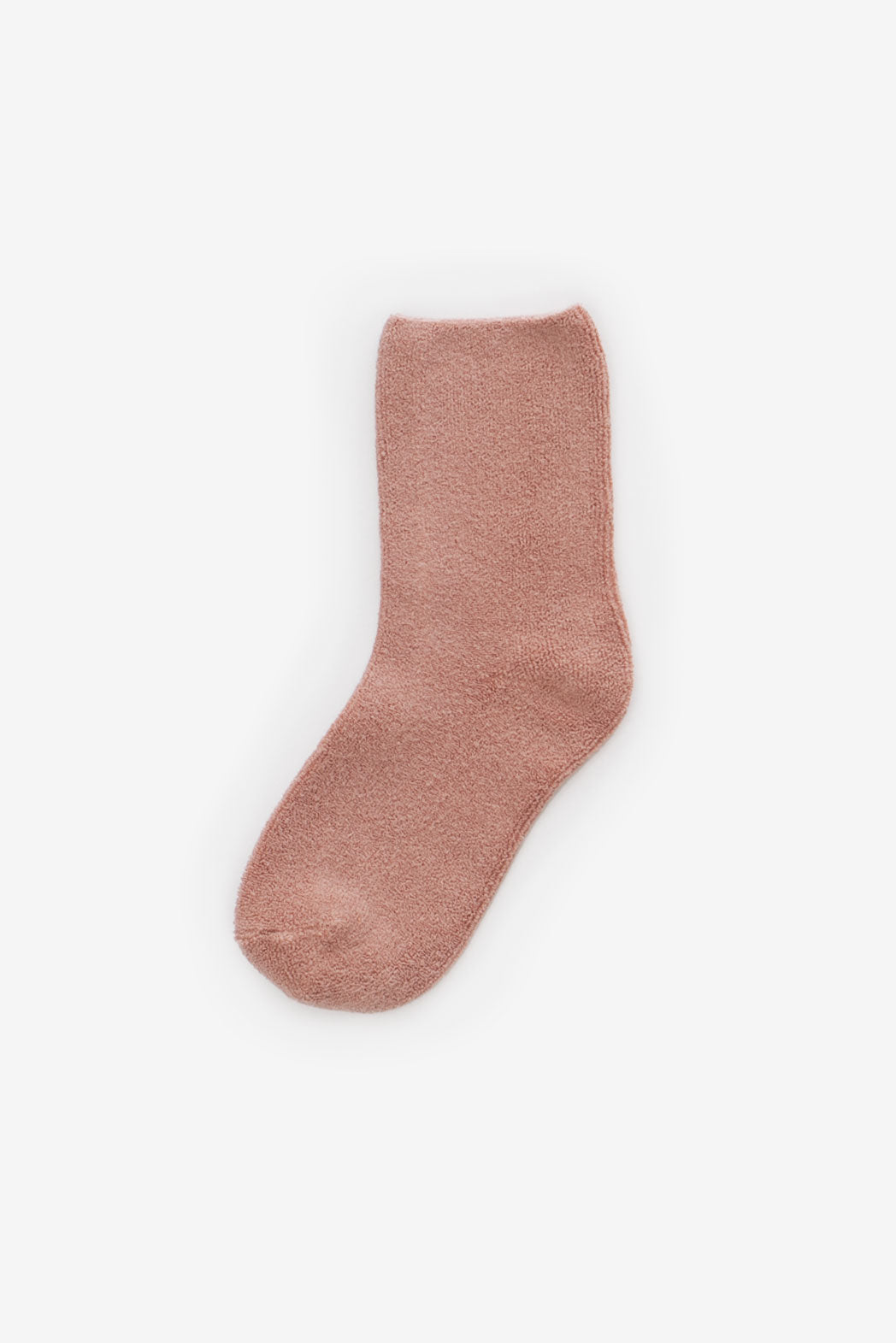 A single soft Le Bon Cloud Sock in Mulberry, crafted from US-grown cotton, is shown on a plain white background.